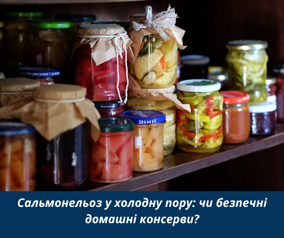 Сальмонельоз у холодну пору: чи безпечні домашні консерви?